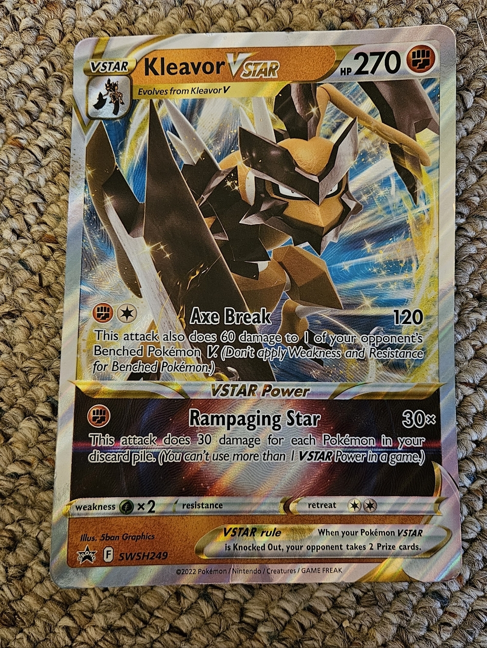 Pokemon TCG Kleavor V Star Jumbo Card
